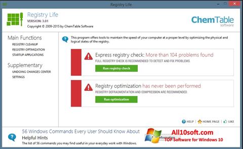 Captură de ecran Registry Life pentru Windows 10