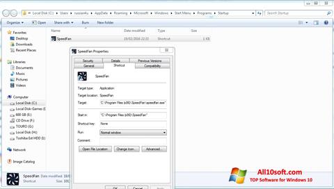 Captură de ecran SpeedFan pentru Windows 10