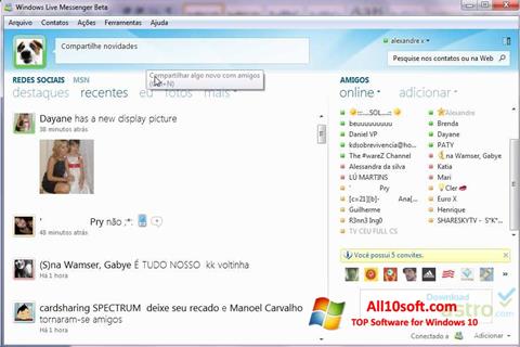 Captură de ecran Windows Live Messenger pentru Windows 10