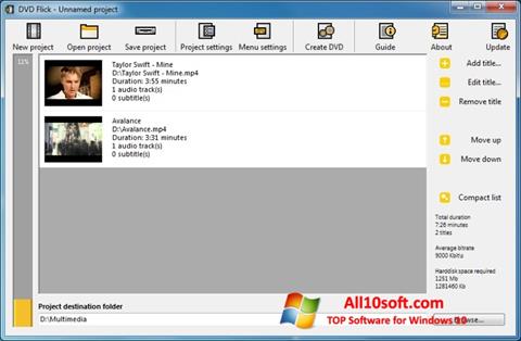 Captură de ecran DVD Flick pentru Windows 10