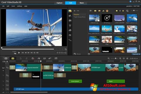 Captură de ecran Corel VideoStudio pentru Windows 10