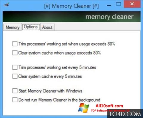 Captură de ecran Memory Cleaner pentru Windows 10