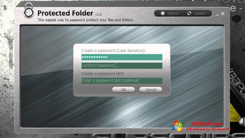 Captură de ecran Protected Folder pentru Windows 10