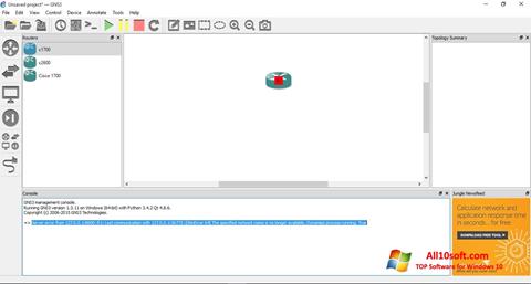 Captură de ecran GNS3 pentru Windows 10