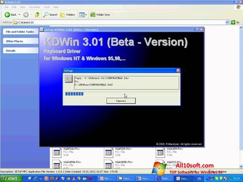 Captură de ecran KDWin pentru Windows 10