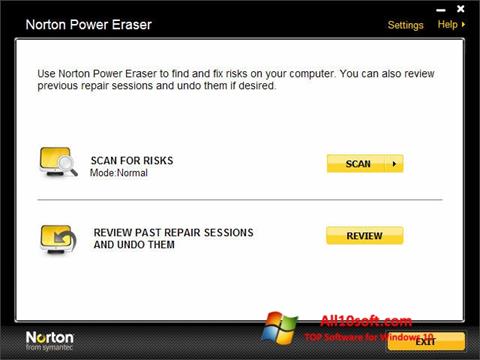 Captură de ecran Norton Power Eraser pentru Windows 10
