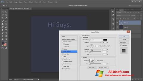 Captură de ecran Adobe Photoshop CC pentru Windows 10