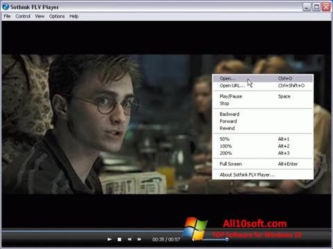 Captură de ecran FLV Player pentru Windows 10