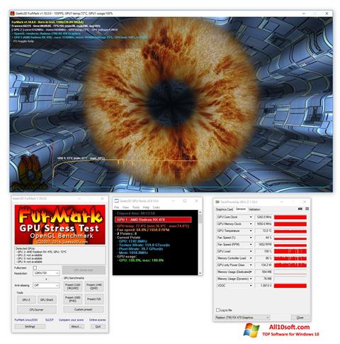 Captură de ecran FurMark pentru Windows 10