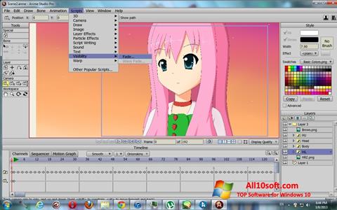 Captură de ecran Anime Studio pentru Windows 10