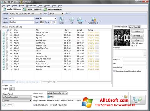 Captură de ecran Easy CD-DA Extractor pentru Windows 10