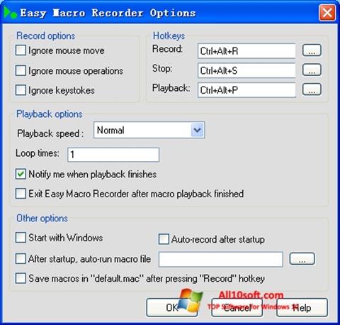Captură de ecran Easy Macro Recorder pentru Windows 10