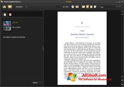 Captură de ecran Adobe Digital Editions pentru Windows 10