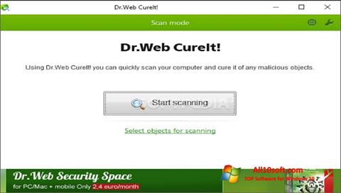 Captură de ecran Dr.Web CureIt pentru Windows 10