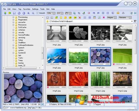 Captură de ecran FastStone Image Viewer pentru Windows 10