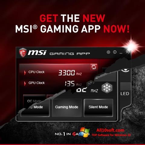 Captură de ecran MSI Gaming App pentru Windows 10
