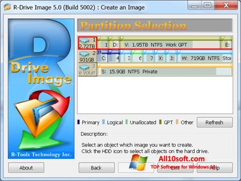 Captură de ecran R-Drive Image pentru Windows 10