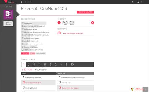 Captură de ecran Microsoft OneNote pentru Windows 10