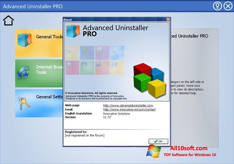 Captură de ecran Advanced Uninstaller PRO pentru Windows 10