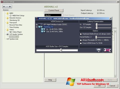 Captură de ecran ASIO4ALL pentru Windows 10