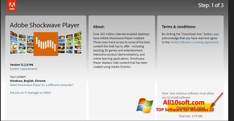 Captură de ecran Shockwave Player pentru Windows 10