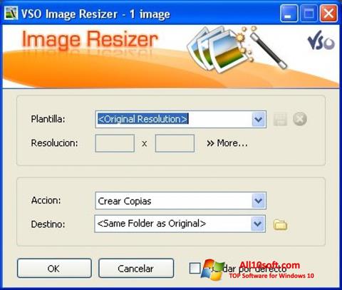 Captură de ecran VSO Image Resizer pentru Windows 10