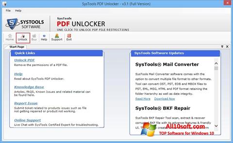 Captură de ecran PDF Unlocker pentru Windows 10