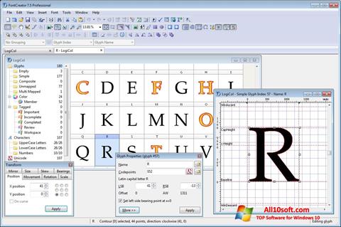 Captură de ecran Font Creator pentru Windows 10