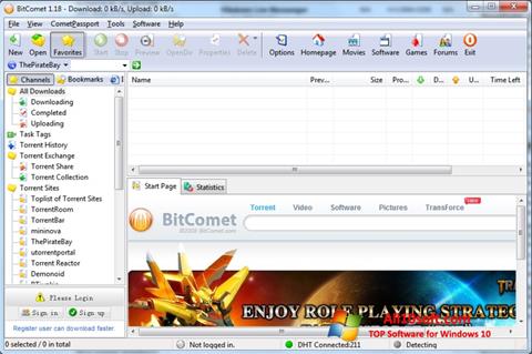 Captură de ecran BitComet pentru Windows 10