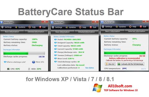 Captură de ecran BatteryCare pentru Windows 10