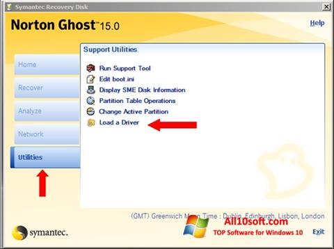 Captură de ecran Norton Ghost pentru Windows 10