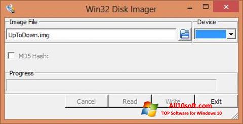 Captură de ecran Win32 Disk Imager pentru Windows 10