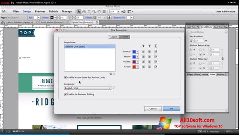 Captură de ecran Adobe Muse pentru Windows 10