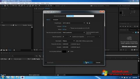 Captură de ecran Adobe After Effects CC pentru Windows 10