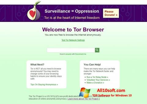 Captură de ecran Tor pentru Windows 10