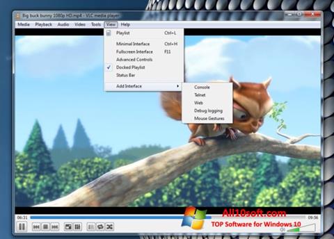 Captură de ecran VLC Media Player pentru Windows 10