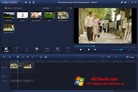 Captură de ecran Wondershare Video Editor pentru Windows 10