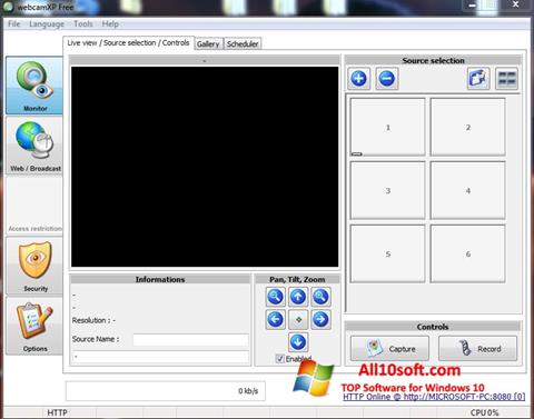 Captură de ecran webcamXP pentru Windows 10