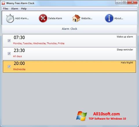 Captură de ecran Free Alarm Clock pentru Windows 10