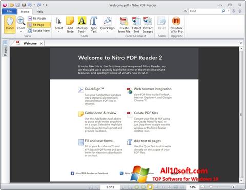 Captură de ecran Nitro PDF Reader pentru Windows 10