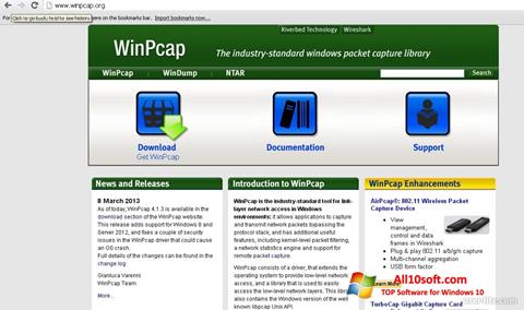 Captură de ecran WinPcap pentru Windows 10