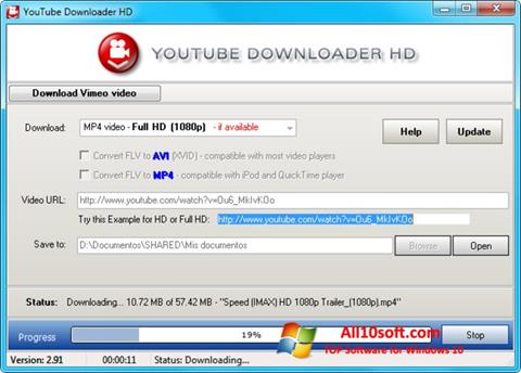 Captură de ecran Youtube Downloader HD pentru Windows 10