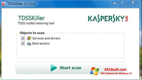 Captură de ecran Kaspersky TDSSKiller pentru Windows 10