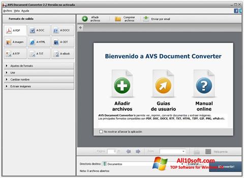 Captură de ecran AVS Document Converter pentru Windows 10