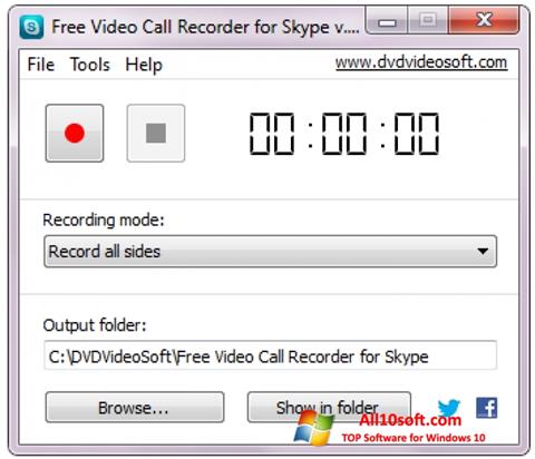 Captură de ecran Free Video Call Recorder for Skype pentru Windows 10