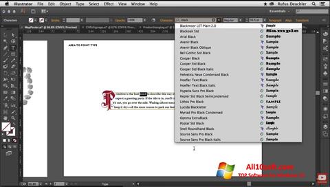 Captură de ecran Adobe Illustrator pentru Windows 10