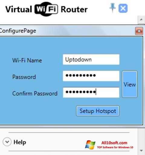 Captură de ecran Virtual WiFi Router pentru Windows 10