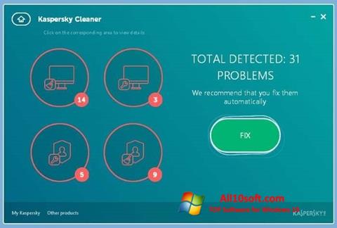 Captură de ecran Kaspersky Cleaner pentru Windows 10