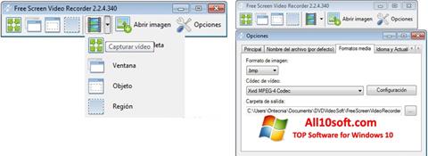 Captură de ecran Free Screen Video Recorder pentru Windows 10