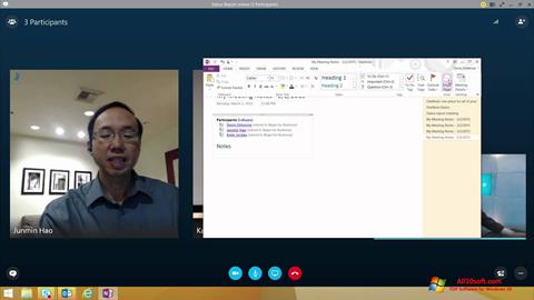 Captură de ecran Skype for Business pentru Windows 10